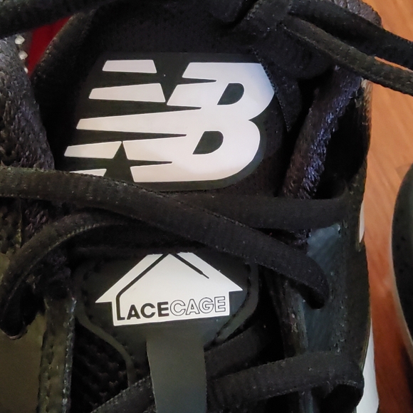 New Balance L4040BK4 Black/White Men’s Metal Baseball Cleats Size 16 NWOT main image 4